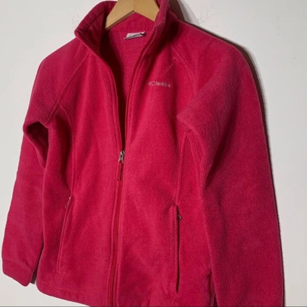 EUC Hot‎ Pink Columbia Zip Front Fleece Jacket
